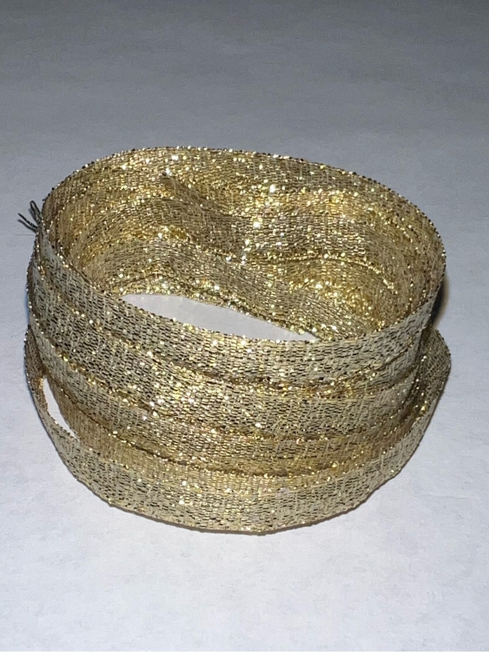 🔴Vintage New Decorative Metallic Gold  Ribbon  1/4” Trim 2+ Yards  Art Craft